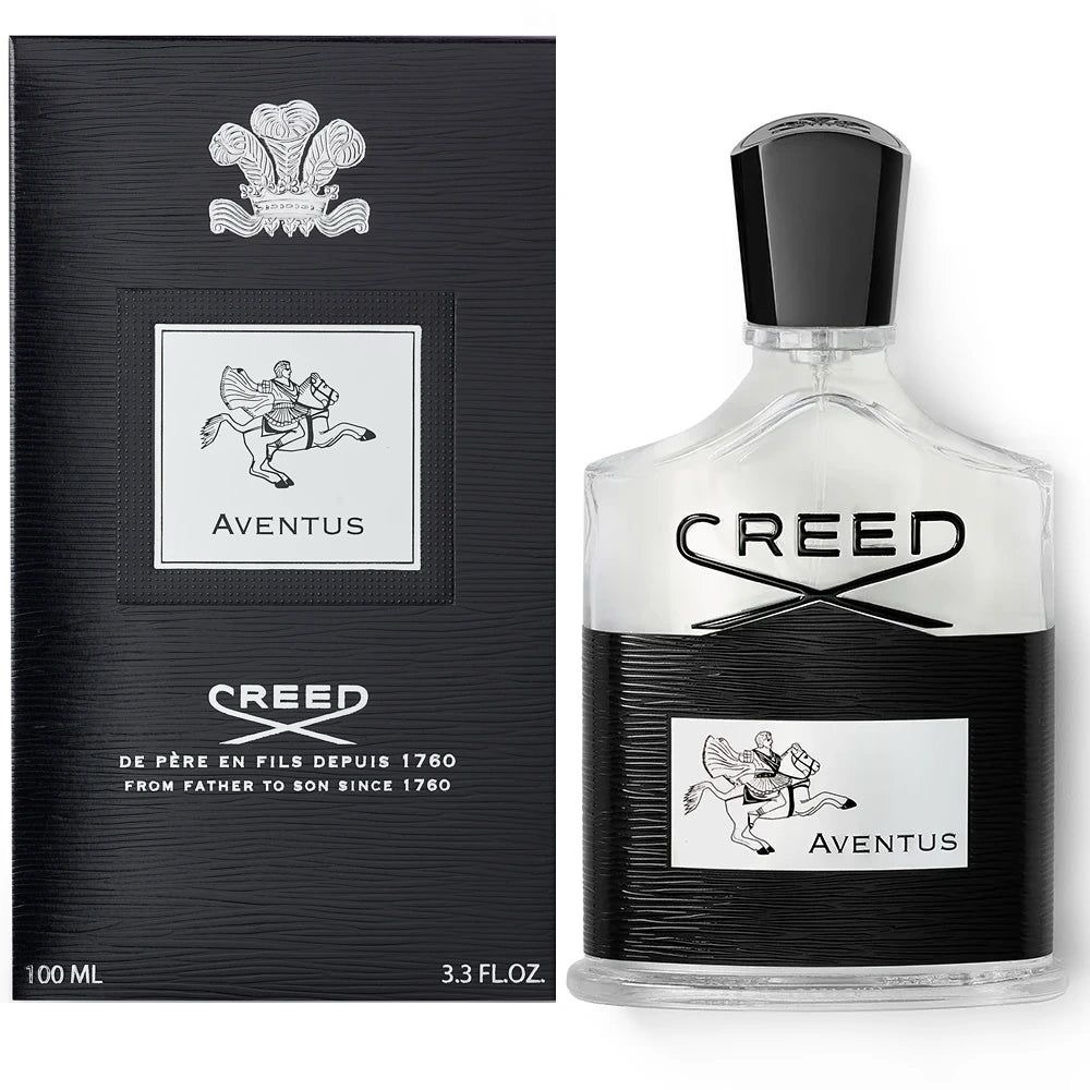 Creed Aventus Fragrance with Black Accents